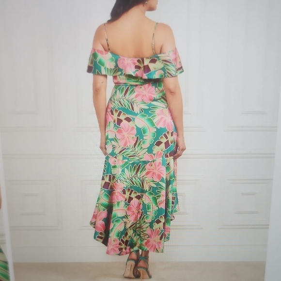 MARCIANO PARADISO WRAP MIDI DRESS SIZE 4 - Picture 6 of 8